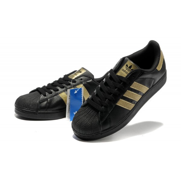 adidas superstar noir et or