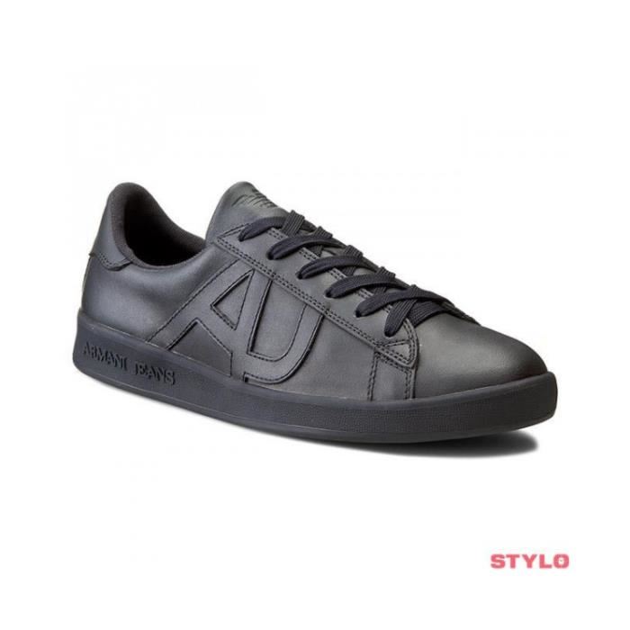 basket compensée noire homme
