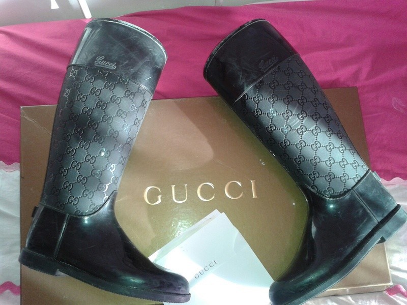 botte caoutchouc gucci