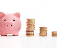 money saving and money tower
