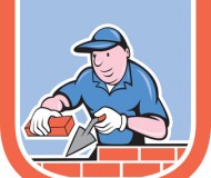 Bricklayer Mason Plasterer Worker Cartoon